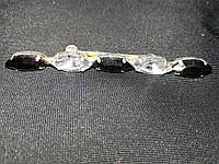 Брошка шпилька "кристал" колір металу "срібло" L-7,5 см