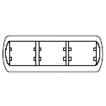 Рамка 3 поста горизонтальна біла Legrand GALEA LIFE 777003