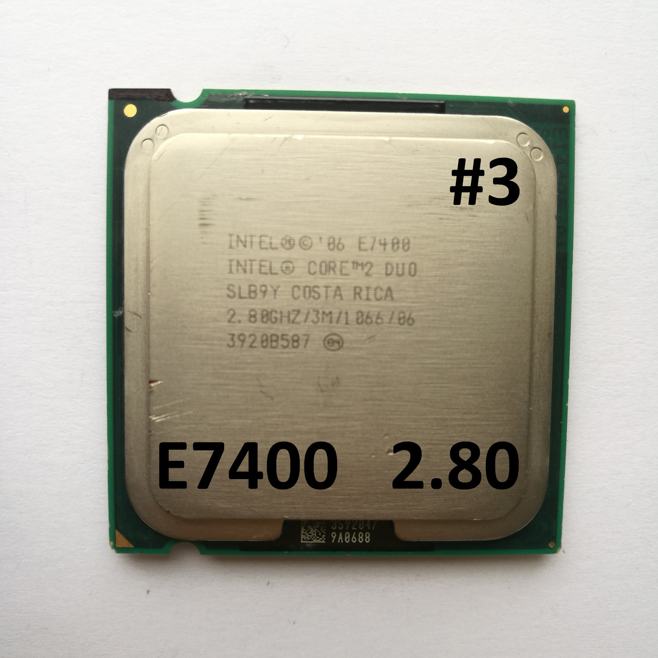 Процессор ЛОТ#3 Intel® Core™2 Duo E7400 R0 SLB9Y 2.80GHz 3M Cache 1066 MHz FSB Socket 775 Б/У