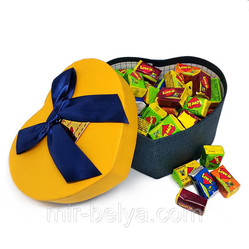 Жучки Love is 5 смаків мікс жувальна гумка лові і з подарунковий набір 100 штук, фото 1