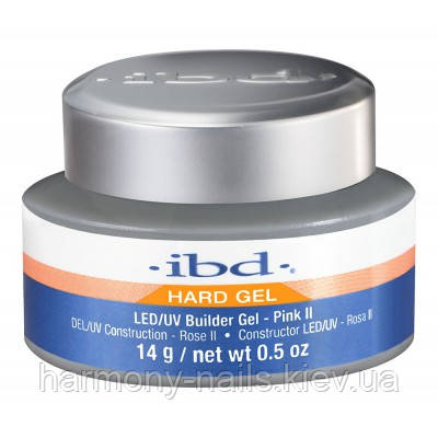 LED/UV Гель IBD Builder Gel Pink II 14g, рожевий гель, що камуфлює