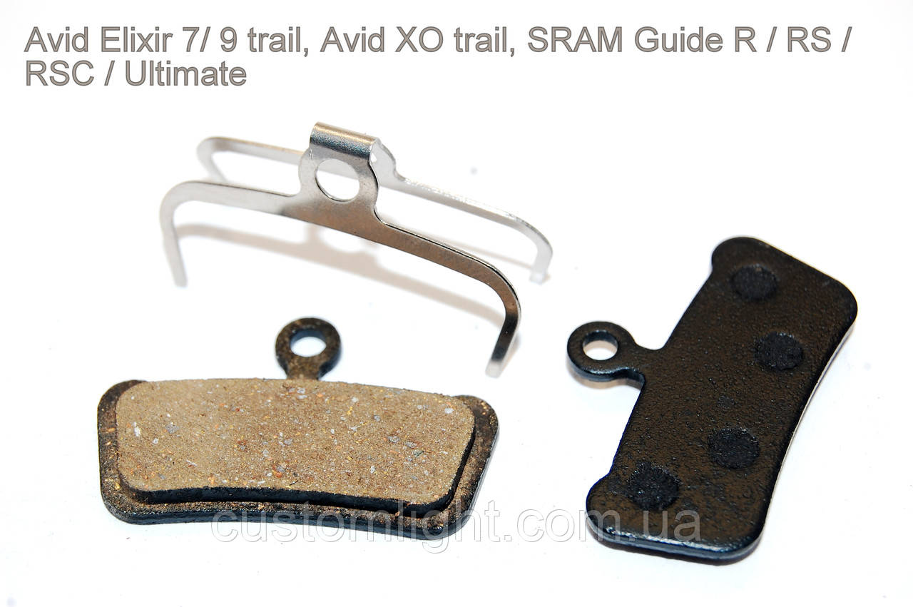 Гальмівні колодки для Avid Elixir trail, SRAM Guide R, напівметалеві