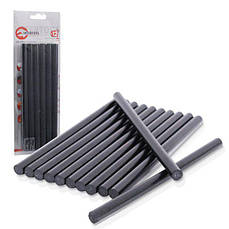Комплект чорних клейових стрижнів 11,2 х 200 мм 12 шт INTERTOOL RT-1023