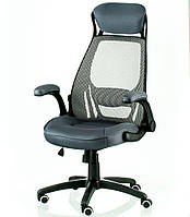Комп'ютерне крісло із сітчастою спинкою Briz 2 grey Special4You сірого кольору