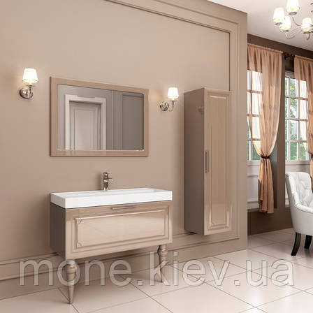 Комплект меблів у ванну кімнату "Патриція" (тумба+раковина+дзеркало+пенал), фото 2