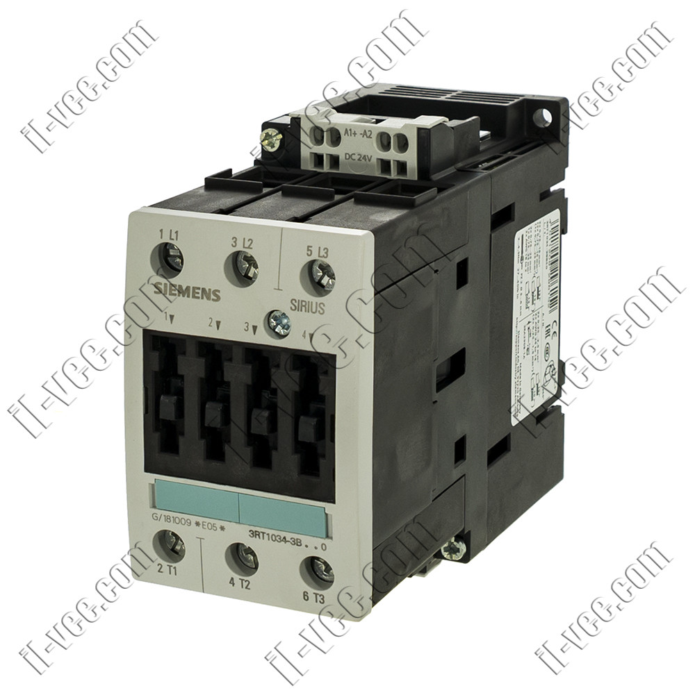 Контактор Siemens 3RT1034-3BB40, AC-3 15kW/400V, NOx3, 24VDC