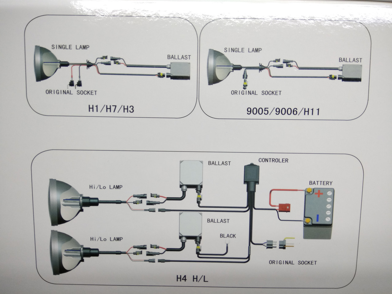 Комплект ксенона Winso H4, 6000K, 35W, 12V, Slim - фото 4 - id-p885832531