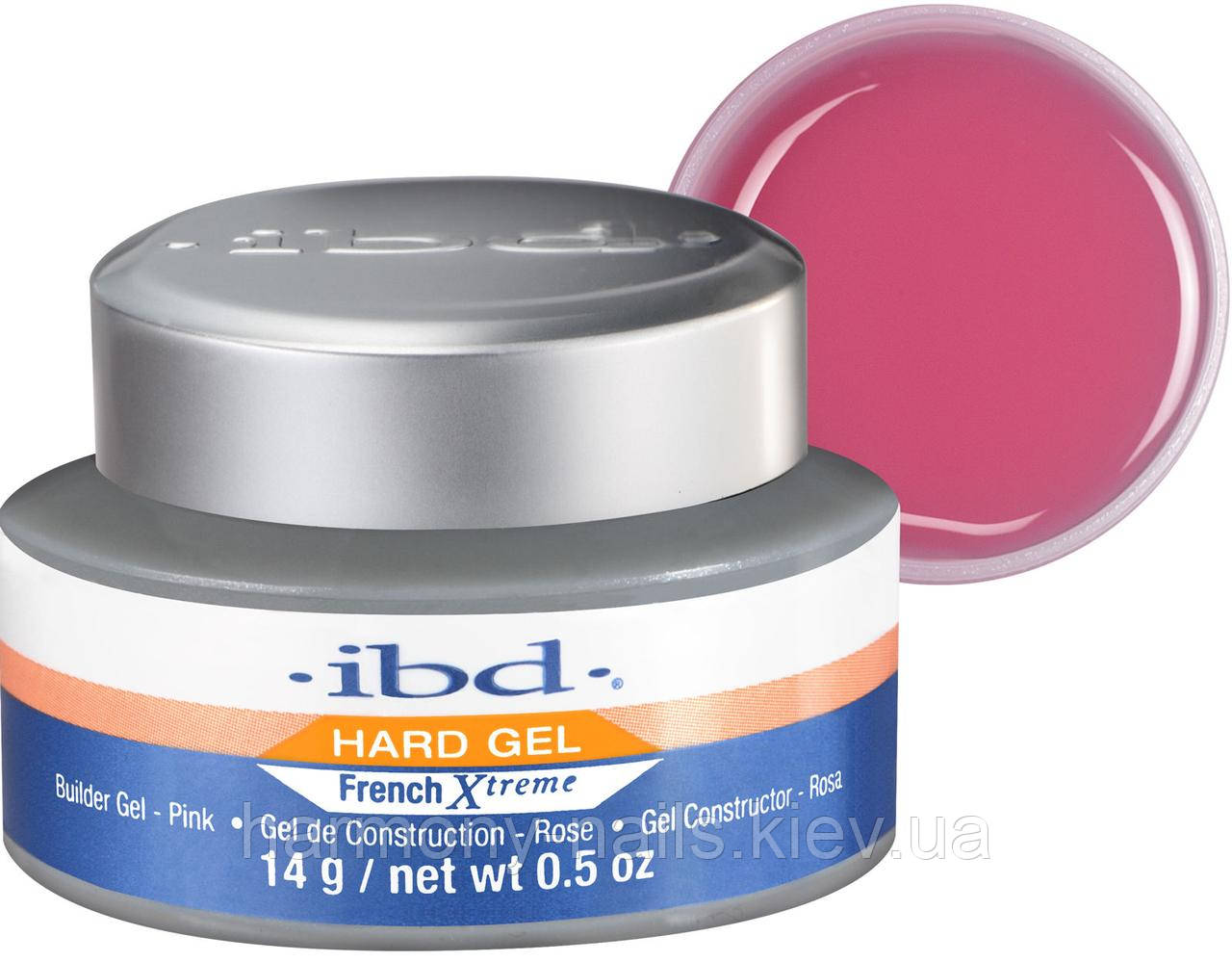 LED/UV Гель IBD French X-treme Builder Gel Pink,14g — прозоро-рожевий гель для моделювання