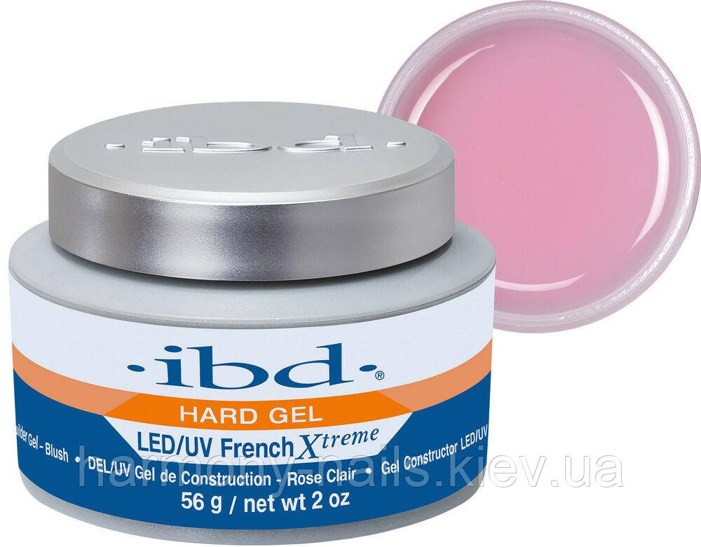 LED/UV Гель IBD French X-treme Builder Gel Blush,14g — прозоро-рожевий конструювальний гель для моделювання