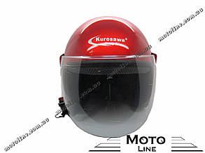 Шолом напівлицевик відкритий U-122 (червоний) Kurosawa