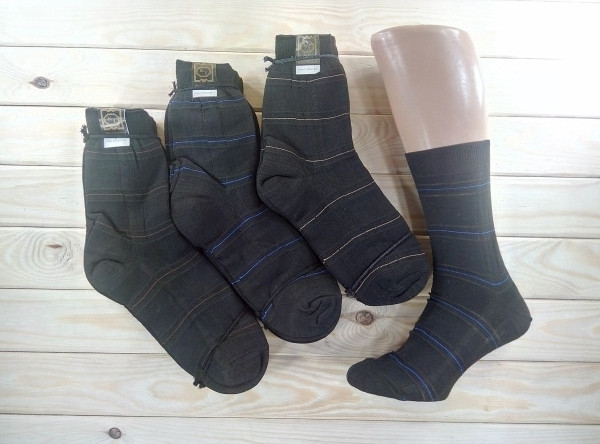 Мужские носки демисезонные KI Рубежное Украина (без упаковки в пучках по 10 пар) НМД-051076 - фото 5 - id-p885885605