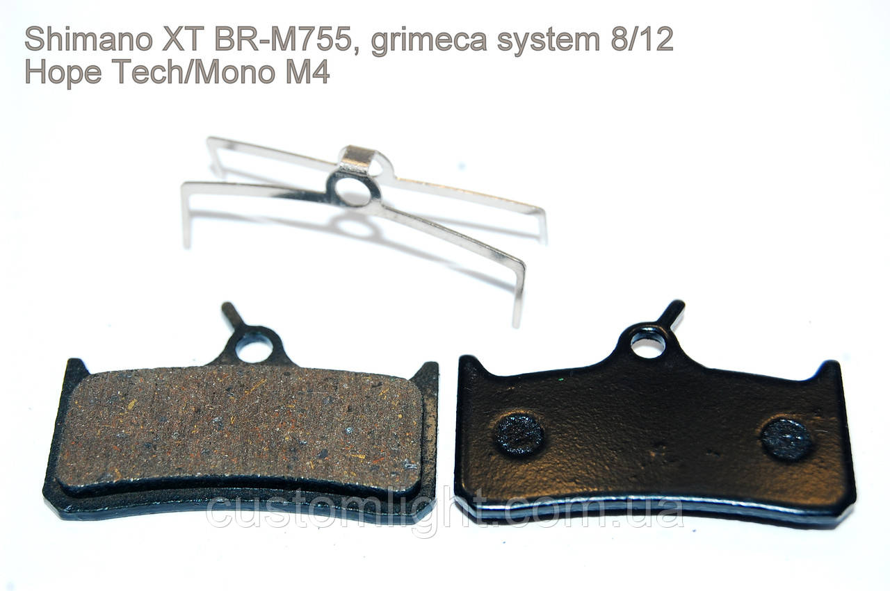 Гальмівні колодки для Shimano XT BR-M755,Hope Mono 4, Tech 4 E4, Tech 3 E4 напівметалеві