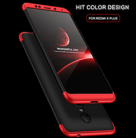 Чохол-бампер GKK 360 для Xiaomi Redmi 5 Plus — червоний