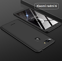 Чохол-бампер GKK 360 для Xiaomi Redmi 6 — чорний із бежевими вставками чорний