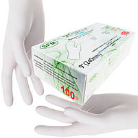 Рукавички білі нітрилові Nitrile Supersoft 100 шт. в упаковці розмір S, фото 2