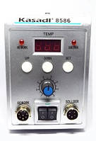 13-00-052. Паяльна станція 8586, з дисплеєм, паяльник + фен, 750W, Kasadi