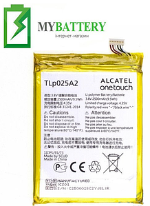 Оригінальний акумулятор АКБ батарея для Alcatel 7047D One Touch Pop C9/TLp025A2 2500 mAh 3.8 V
