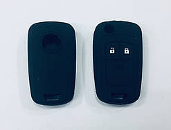 Силіконовий чохол на викидний ключ Opel Chevrolet 2 кнопки чорний