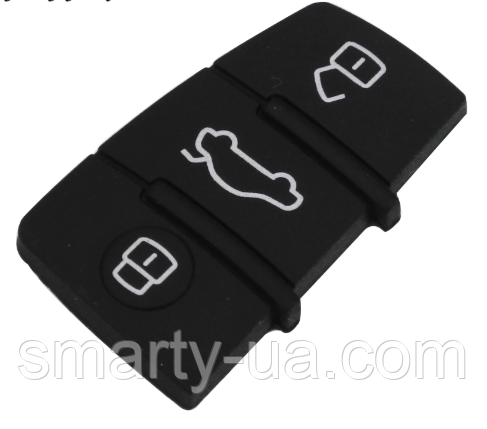 Силиконовые кнопки на автомобильный ключ для Audi A3 A4 A5 A6 A8 Q5 Q7 TT S - фото 2 - id-p885964193