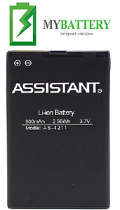 Оригінальний акумулятор АКБ батарея для Assistant AS-4211 800 mAh 3.8 V