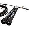 Скакалка швидкісна PowerPlay 4202 Ultra Speed Rope Чорна (2,9m.), фото 5