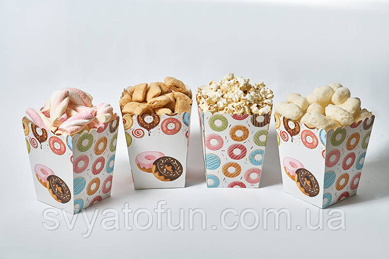 Коробочка для попкорна и сладостей Пончики: продажа, цена в Ровненской ...
