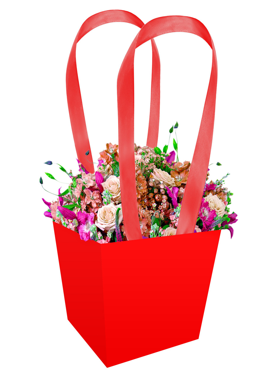 Бумажная Сумка - Трапеция Красная — Купить Недорого на Bigl.ua (886020492)