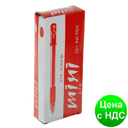 Ручка гелева MIMI GEL INK PEN Z-200-03 червона, 12 шт, фото 1