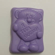 Мило ручної роботи "Ведмедик із серцем "Я тебе люблю" в асортименті