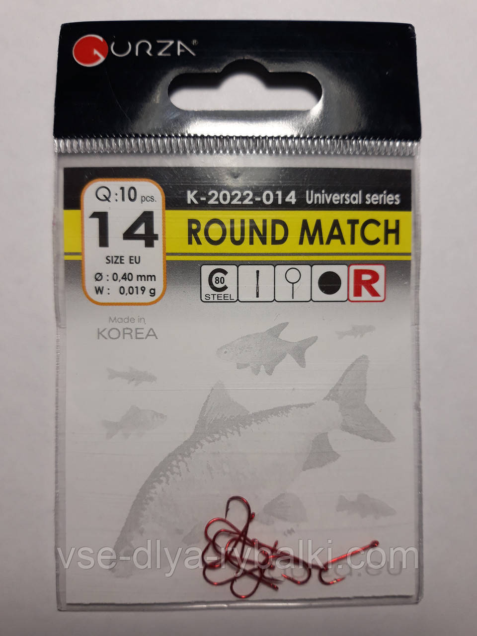 Гачки Gurza round match red № 14
