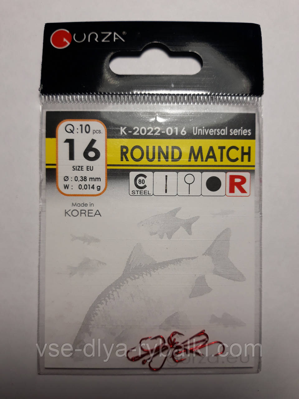Гачки Gurza round match red № 16
