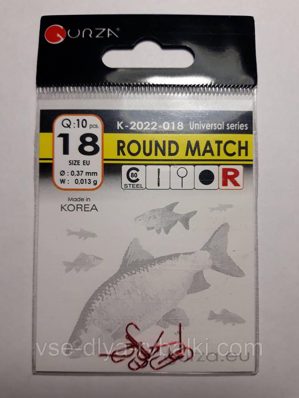 Гачки Gurza round match red № 18