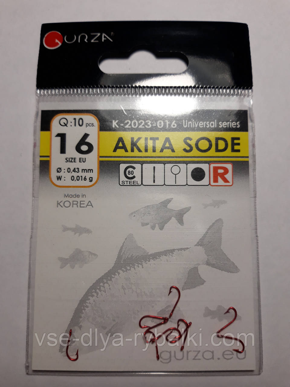 Гачки Gurza akita sode red № 16