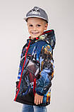 Куртка для хлопчика весна-осінь із принтом "Трансформери" 110,116,122,128 зросту, фото 2