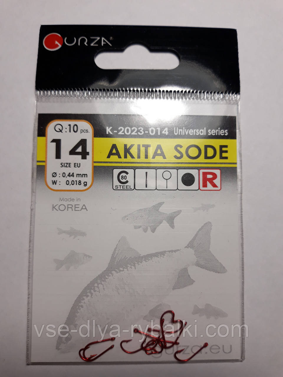 Гачки Gurza akita sode red № 14