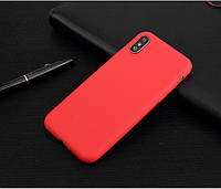 Чехол для Apple Iphone XS Max силикон soft touch бампер красный