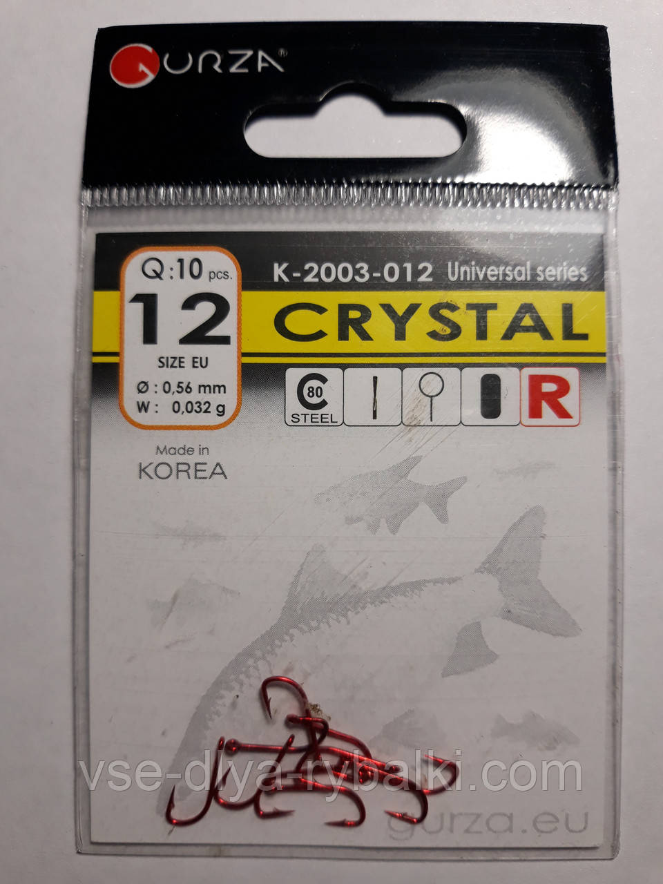 Гачки Gurza crystal red № 12