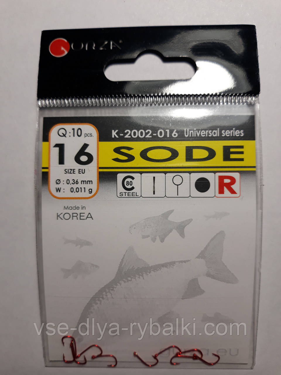 Гачки Gurza sode red № 16