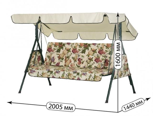 Качели Дача (Бязь Полевые цветы) фото 4 Качели Дача (Бязь Полевые цветы) фото 4