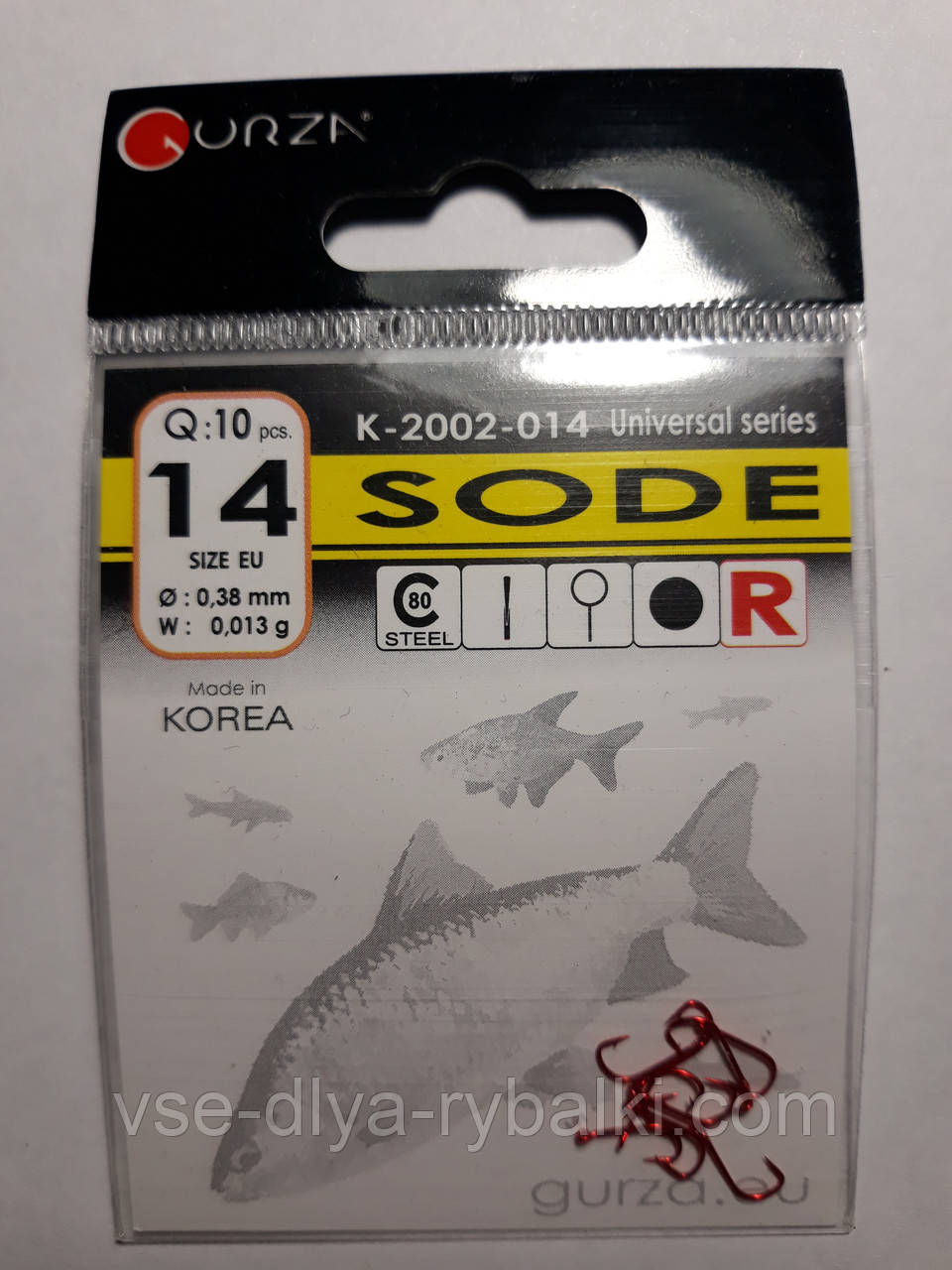 Гачки Gurza sode red № 14