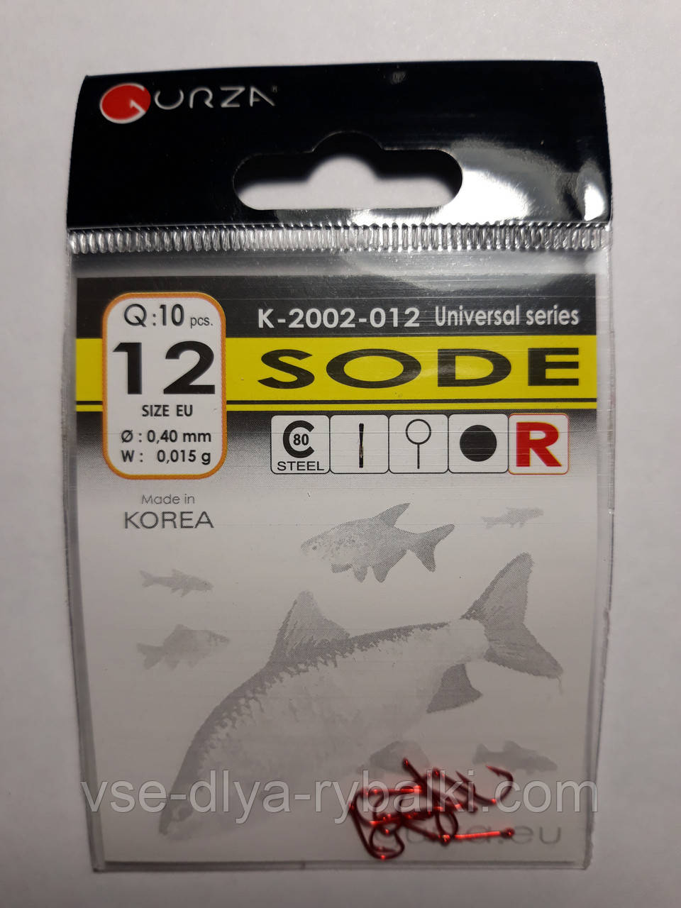 Гачки Gurza sode red № 12
