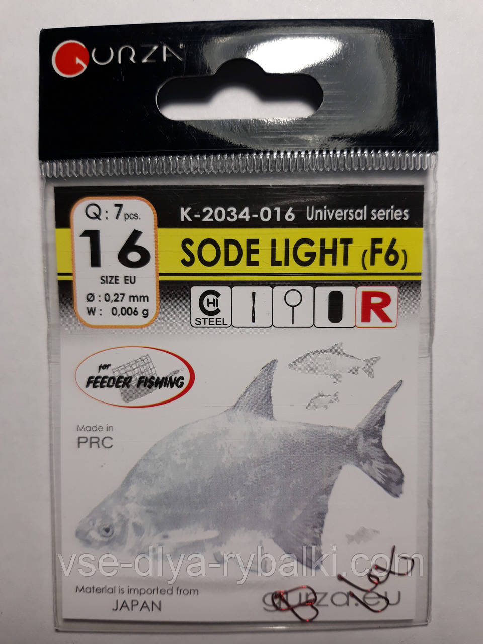 Гачки Gurza sode light red № 16