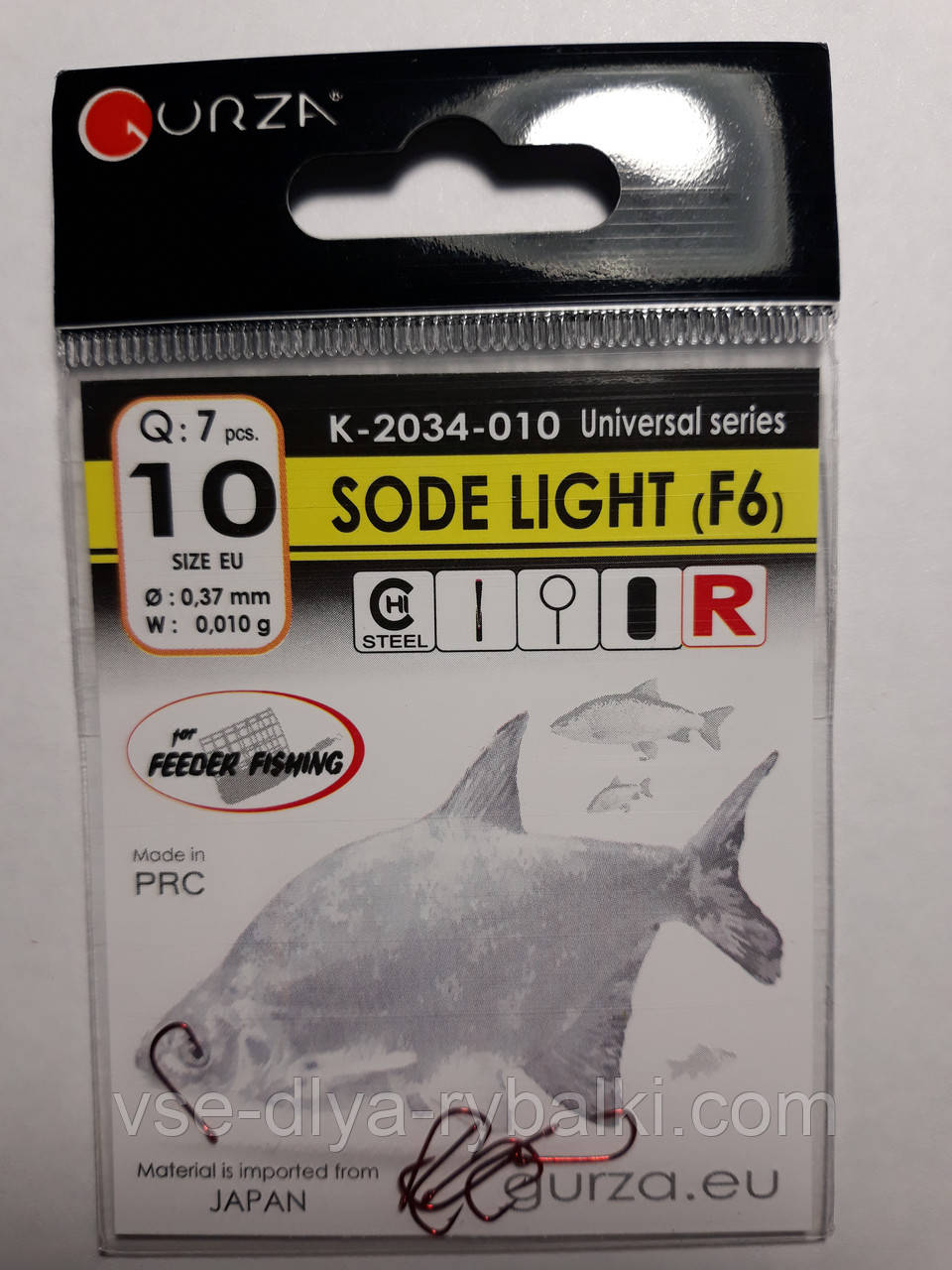 Гачки Gurza sode light red № 10