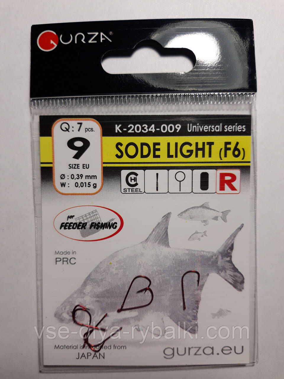 Гачки Gurza sode light red № 9