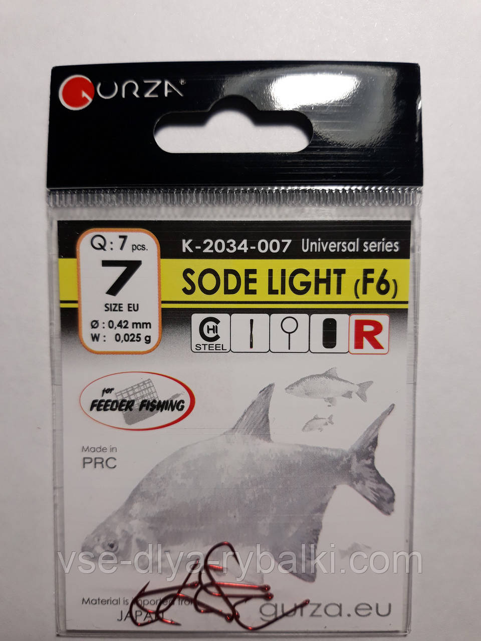 Гачки Gurza sode light red № 7