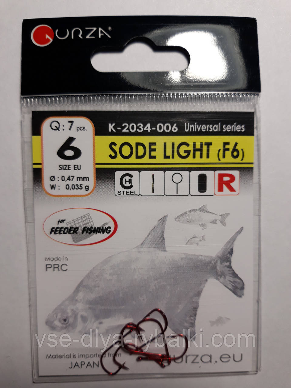 Гачки Gurza sode light red № 6