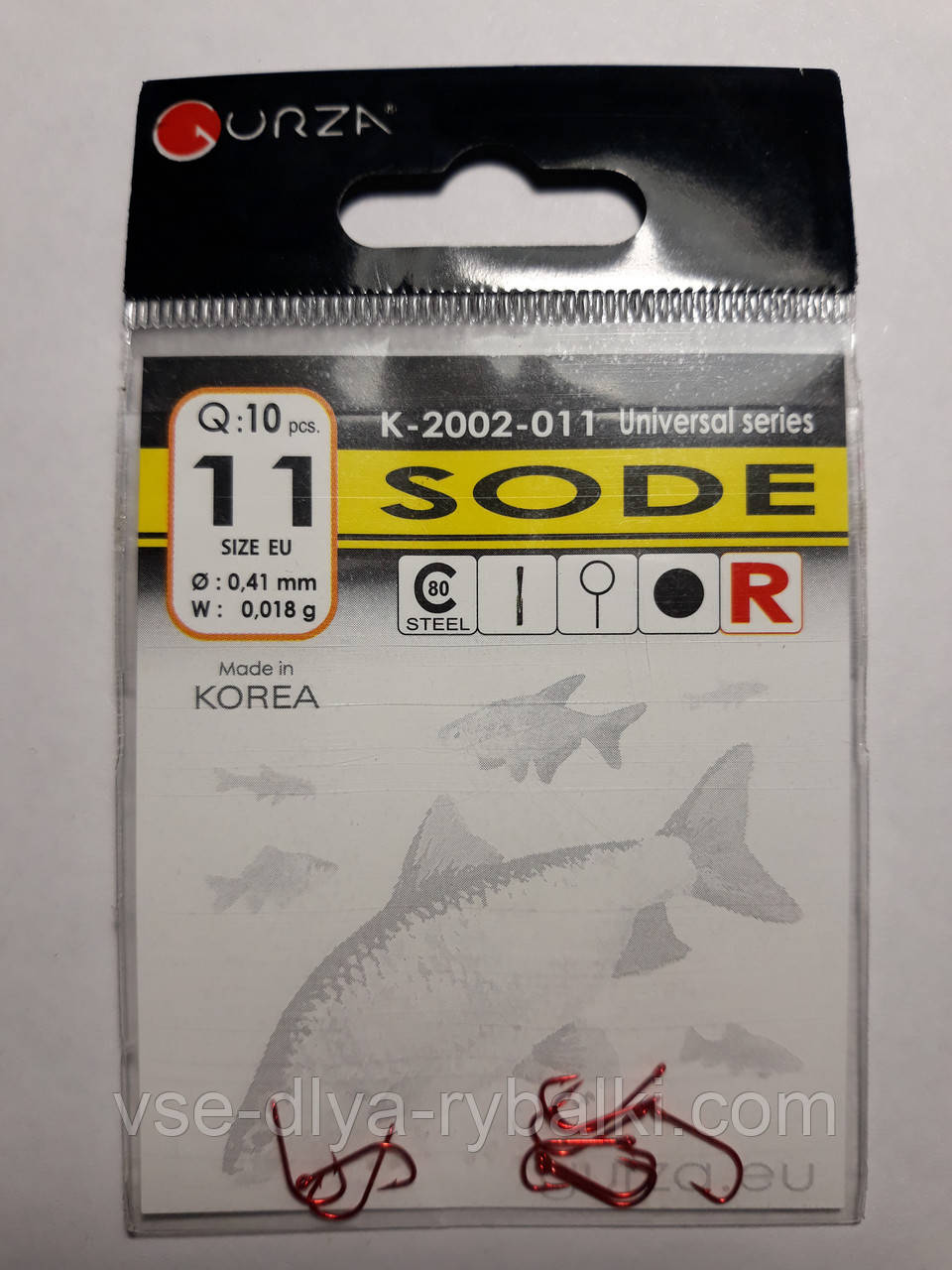 Гачки Gurza sode red № 11