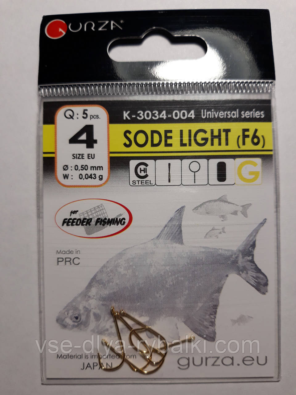 Гачки Gurza sode light gold № 4
