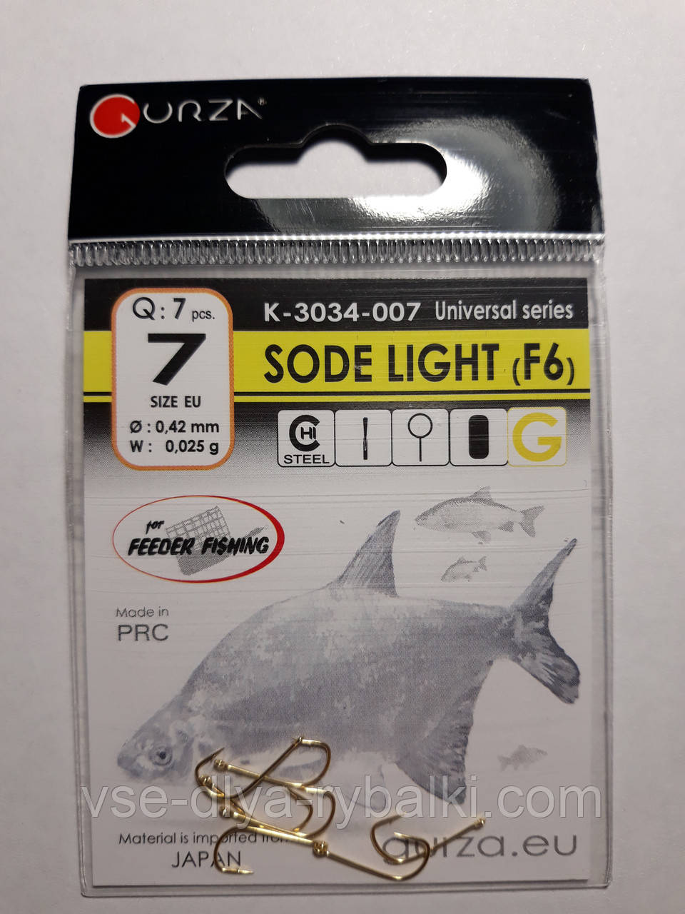 Гачки Gurza sode light gold № 7