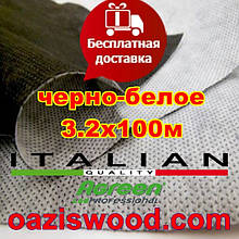 Агроволокно p-50g 3.2*100м чорно-біле італійське якість Agreen